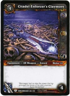 Citadel Enforcer&#39;s Claymore - 238/270 - Common WoW: Worldbreaker