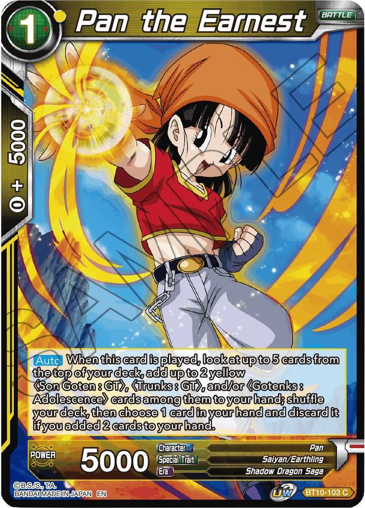 Pan the Earnest - Rise of the Unison Warrior (DBS-B10) Rise of the Unison Warrior