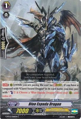 Blue Espada Dragon - G-BT12: Dragon King&#39;s Awakening (G-BT12) G-BT12: Dragon King&#39;s Awakening
