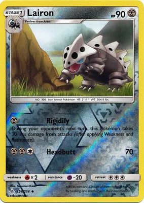 Lairon - 124/214 - Uncommon Reverse Holo Sun &amp; Moon: Unbroken Bonds Reverse Holo Singles (Español)