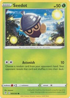 Seedot - 005/203 - Common Sword &amp; Shield: Evolving Skies Singles