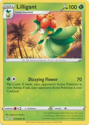 Lilligant - 010/203 - Rare Sword &amp; Shield: Evolving Skies Singles (Español)