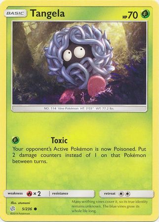 Tangela - 5/236 - Common Sun &amp; Moon: Cosmic Eclipse Singles (Español)