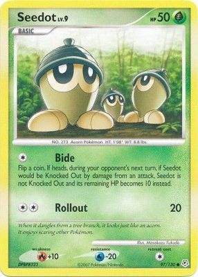 Seedot - 97/130 - Common Diamond &amp; Pearl (Base Set) Singles