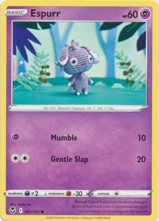 Espurr - 081/195 - Common Sword &amp; Shield: Silver Tempest Singles