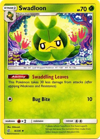 Swadloon - 8/236 - Uncommon Sun &amp; Moon: Unified Minds Singles
