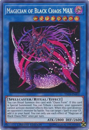 Magician of Black Chaos MAX - TN19-EN002 - Prismatic Secret Rare Limited Edition Yu-Gi-Oh! Promo Cards (Espanol)