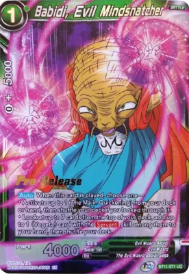 Babidi, Evil Mindsnatcher - Vermilion Bloodline Pre-Release Cards (DBS-B11PRE) Vermilion Bloodline Pre-Release Cards FOIL