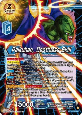 Paikuhan, Depthless Skill - Dawn of the Z-Legends (DBS-B18) Dawn of the Z-Legends FOIL