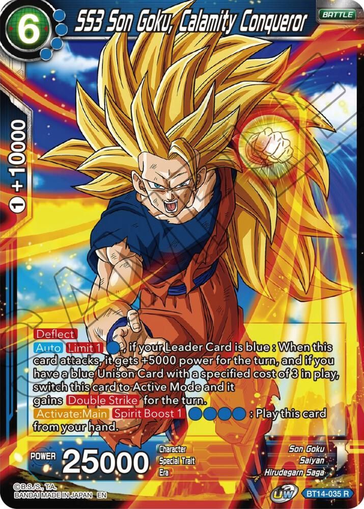 SS3 Son Goku, Calamity Conqueror - Cross Spirits (DBS-B14) Cross Spirits FOIL