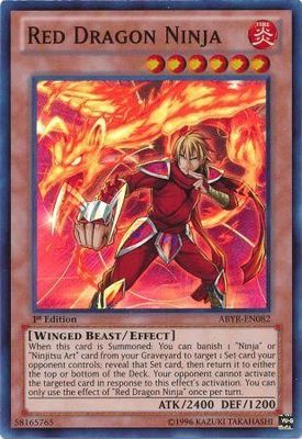 Red Dragon Ninja - ABYR-EN082 - Super Rare 1st Edition Abyss Rising 1st Edition Singles