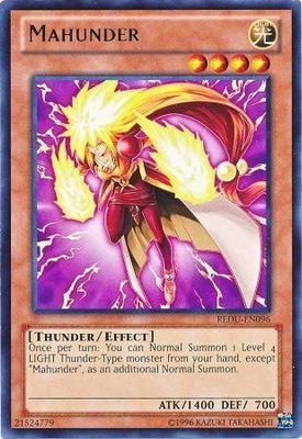 Mahunder - REDU-EN096 - Rare Unlimited Return of the Duelist Unlimited Singles