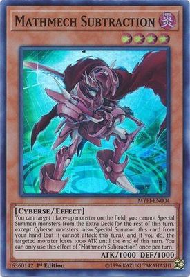 Mathmech Subtraction - MYFI-EN004 - Super Rare 1st Edition Mystic Fighters Singles