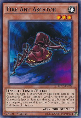 Fire Ant Ascator - LC5D-EN224 - Rare 1st Edition Legendary Collection 5D&#39;s LC5D Singles