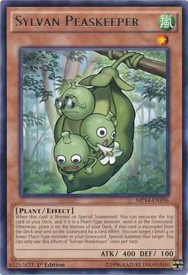 Sylvan Peaskeeper - MP14-EN196 - Rare 1st Edition Yu-Gi-Oh! 2014 Mega-Tins Singles