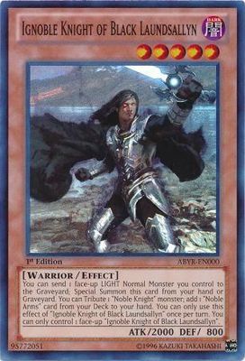 Ignoble Knight of Black Laundsallyn - ABYR-EN000 - Super Rare 1st Edition Abyss Rising 1st Edition Singles