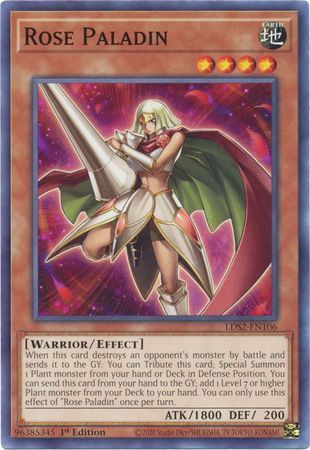 Rose Paladin - LDS2-EN106 - Common 1st Edition Legendary Duelists: Season 2 [LDS2] 1st Edition Singles