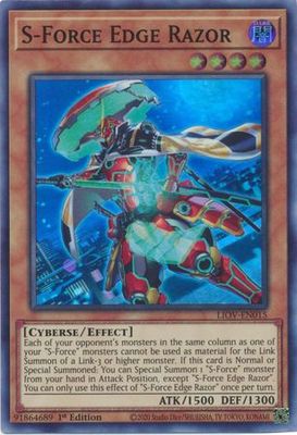 S-Force Edge Razor - LIOV-EN015 - Super Rare 1st Edition Lightning Overdrive: LIOV 1st Edition Singles