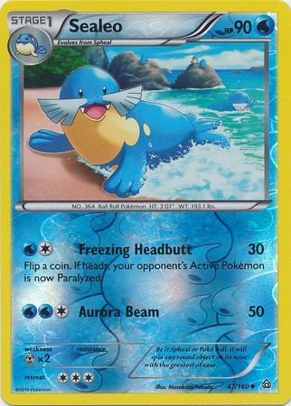 Sealeo - 47/160 - Uncommon - Reverse Holo XY: Primal Clash Reverse Holo Singles