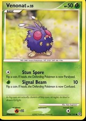 Venonat - 116/132 - Common Diamond &amp; Pearl: Secret Wonders Singles