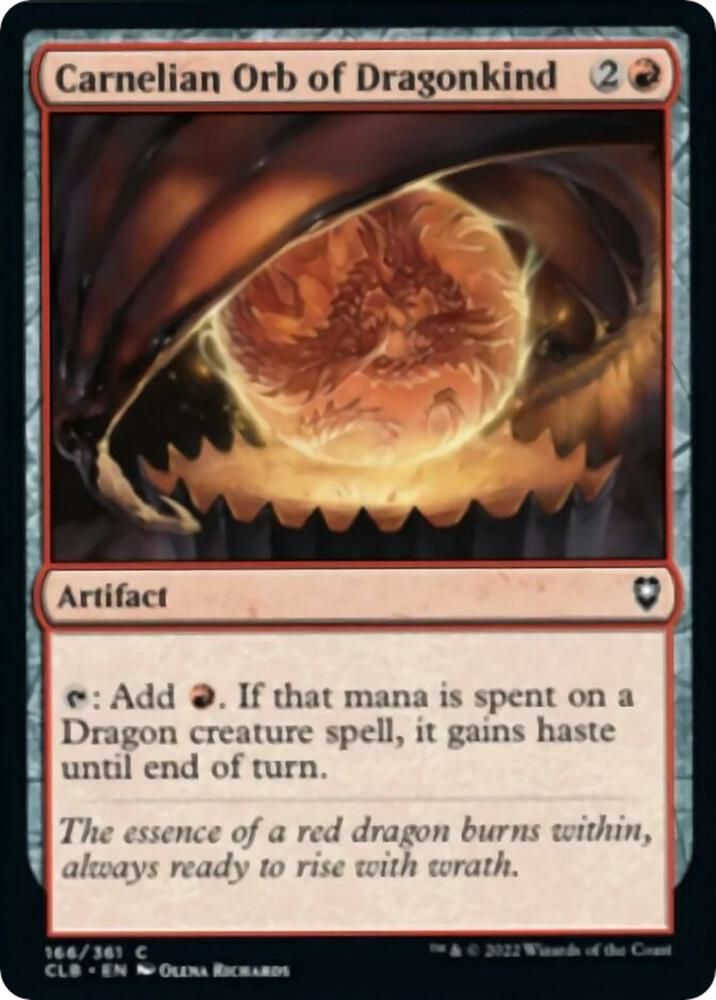 Carnelian Orb of Dragonkind 166/361 - Commander Legends: Battle for Baldur&#39;s Gate (CLB)