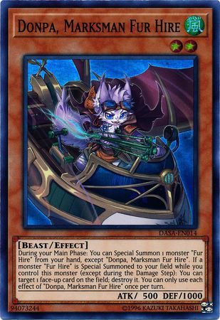 Donpa, Marksman Fur Hire - DASA-EN014 - Super Rare Unlimited Dark Saviors Unlimited Singles
