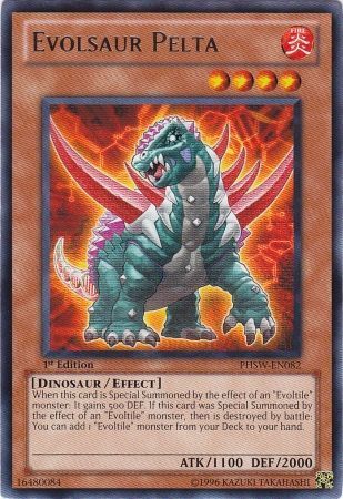 Evolsaur Pelta - PHSW-EN082 - Rare 1st Edition Photon Shockwave 1st Edition Singles (espanol)