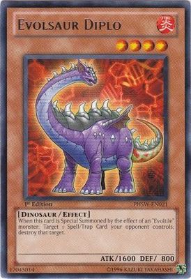 Evolsaur Diplo - PHSW-EN021 - Rare 1st Edition Photon Shockwave 1st Edition Singles