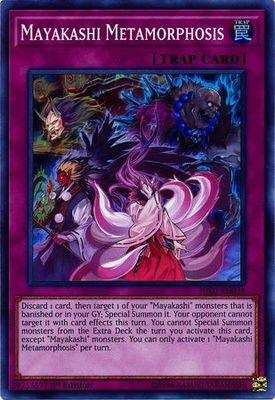 Mayakashi Metamorphosis - HISU-EN039 - Super Rare 1st Edition Hidden Summoners Singles (espanol)