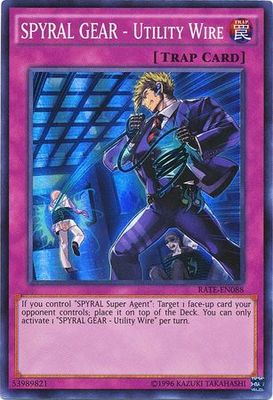 SPYRAL GEAR - Utility Wire - RATE-EN088 - Super Rare Unlimited Raging Tempest Unlimited Singles (espanol)