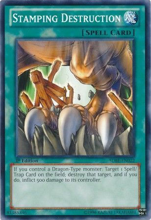 Stamping Destruction - SDBE-EN022 - Common 1st Edition Saga of Blue-Eyes White Dragon 1st Edition Singles