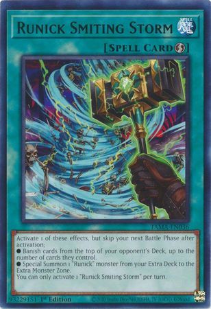 Runick Smiting Storm - TAMA-EN036 - Rare 1st Edition Tactical Masters 1st Edition Singles
