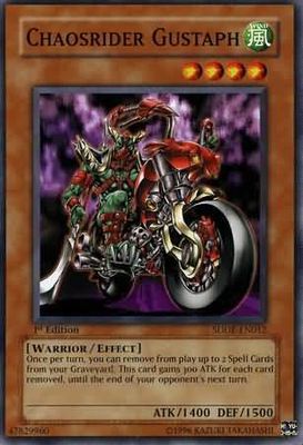 Chaosrider Gustaph - SDDE-EN012 - Common 1st Edition Structure Deck: Dark Emperor [SDDE] 1st Edition Singles