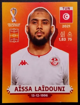 AISSA LAIDOUNI TUN 13 / 2022 FIFA WC Qatar PANINI Pegatina #298