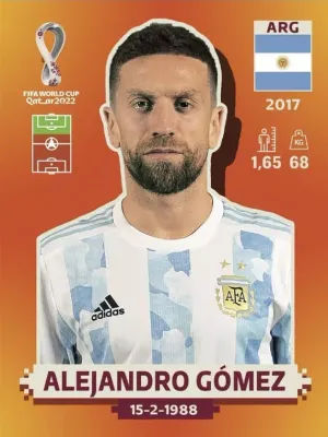 Panini # Arg16 - Alejandro Gómez. Mundial Qatar 2022