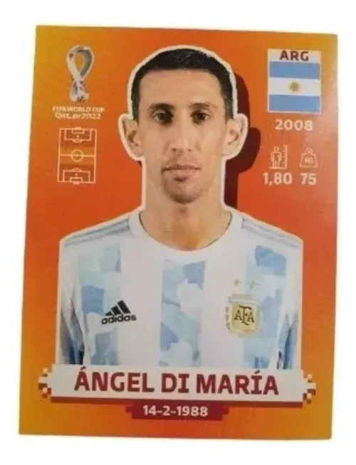 Angel Di Maria Arg 10 Panini/ Qatar 2022 Origina
