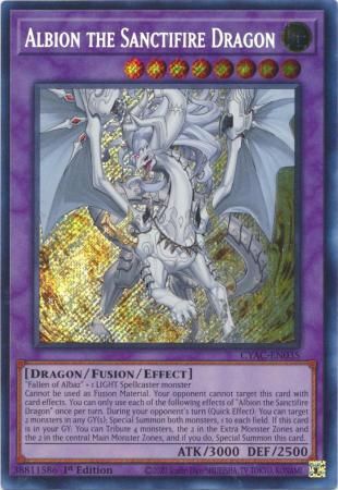 SJ Albion the Sanctifire Dragon - CYAC-EN035 - Secret Rare 1st Edition Cyberstorm Access 1st Edition Singles (Espanol)