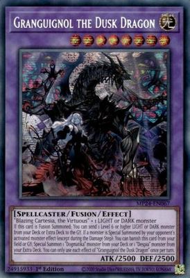 SJ Granguignol the Dusk Dragon - MP24-EN067 - Prismatic Secret Rare 1st Edition Mega Tin 2024 Dueling Mirrors Singles