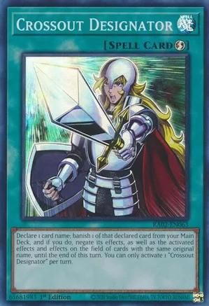 SJ Crossout Designator - RA02-EN063 - Super Rare 1st Edition Rarity Collection II Singles