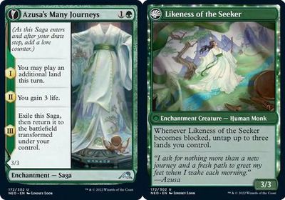 Azusa&#39;s Many Journeys | Likeness of the Seeker 172/302  - Kamigawa: Neon Dynasty (NEO) (Español)
