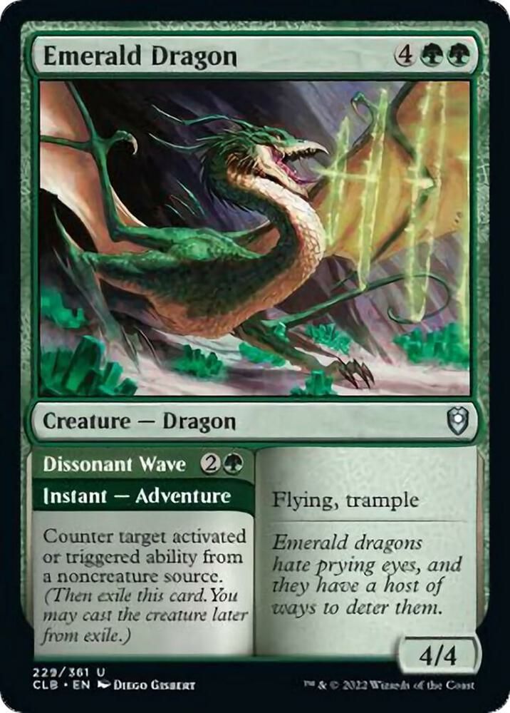 Emerald Dragon 229/361 - Commander Legends: Battle for Baldur&#39;s Gate (CLB)