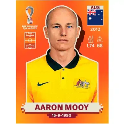 Aaron Mooy Aus 14 . Panini Qatar Copa Mundial 2022
