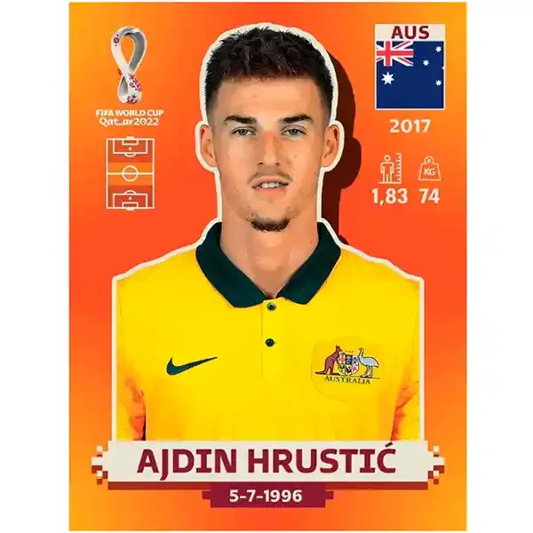 Ajdin Hrustić Aus 10 Panini Qatar Copa Mundial 2022