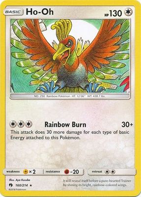 Ho-Oh - 160/214 - Rare Sun &amp; Moon: Lost Thunder Singles