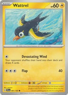 Wattrel - 081/193 - Common Scarlet &amp; Violet: Paldea Evolved Singles