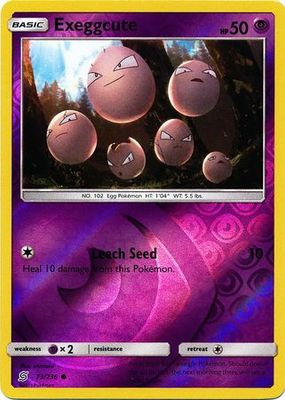 Exeggcute - 73/236 - Common Reverse Holo Sun &amp; Moon: Unified Minds Reverse Holo Singles