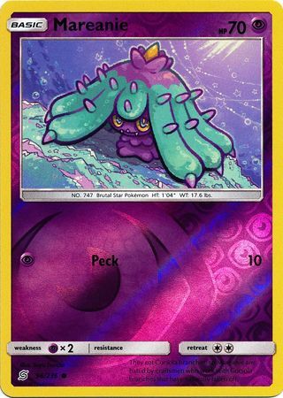 Mareanie - 96/236 - Common Reverse Holo Sun &amp; Moon: Unified Minds Reverse Holo Singles