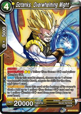 Gotenks, Overwhelming Might - Rise of the Unison Warrior (DBS-B10) Rise of the Unison Warrior/ foil