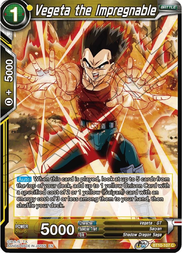 Vegeta the Impregnable - Rise of the Unison Warrior (DBS-B10) Rise of the Unison Warrior