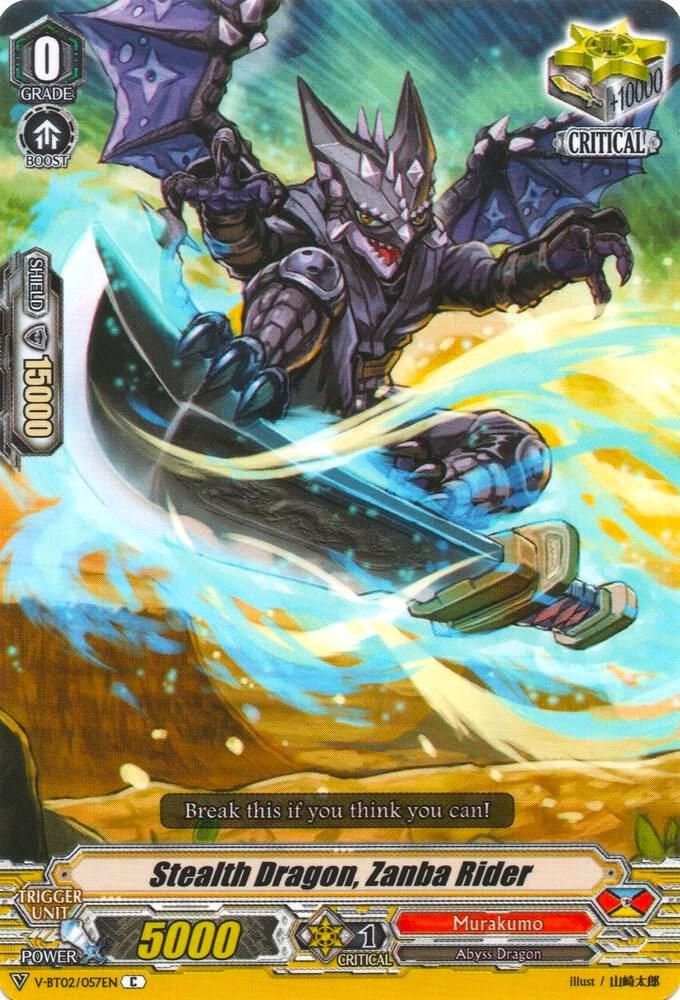 Stealth Dragon, Zanba Rider - V-BT02 : Strongest! Team AL4 (V-BT02) V-BT02 : Strongest! Team AL4